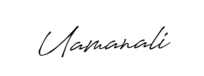 Use a signature maker to create a handwritten signature online. With this signature software, you can design (Antro_Vectra_Bolder) your own signature for name Uamanali. Uamanali signature style 7 images and pictures png