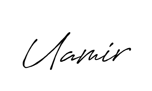 How to make Uamir name signature. Use Antro_Vectra_Bolder style for creating short signs online. This is the latest handwritten sign. Uamir signature style 7 images and pictures png