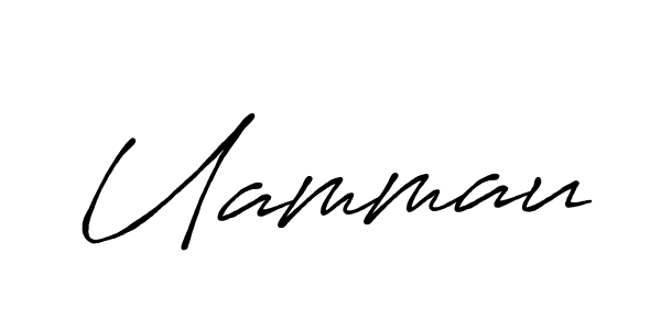 Use a signature maker to create a handwritten signature online. With this signature software, you can design (Antro_Vectra_Bolder) your own signature for name Uammau. Uammau signature style 7 images and pictures png