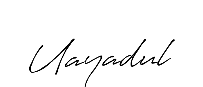 Create a beautiful signature design for name Uayadul. With this signature (Antro_Vectra_Bolder) fonts, you can make a handwritten signature for free. Uayadul signature style 7 images and pictures png