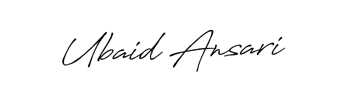 How to make Ubaid Ansari signature? Antro_Vectra_Bolder is a professional autograph style. Create handwritten signature for Ubaid Ansari name. Ubaid Ansari signature style 7 images and pictures png