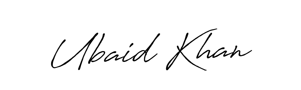 Also we have Ubaid Khan name is the best signature style. Create professional handwritten signature collection using Antro_Vectra_Bolder autograph style. Ubaid Khan signature style 7 images and pictures png