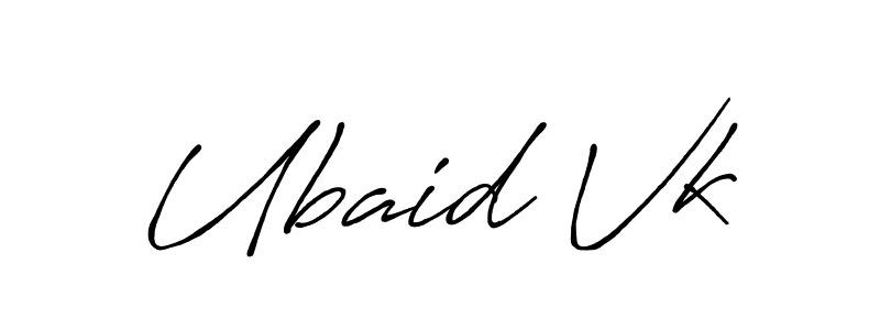 Also You can easily find your signature by using the search form. We will create Ubaid Vk name handwritten signature images for you free of cost using Antro_Vectra_Bolder sign style. Ubaid Vk signature style 7 images and pictures png