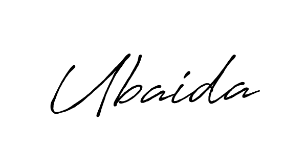 Use a signature maker to create a handwritten signature online. With this signature software, you can design (Antro_Vectra_Bolder) your own signature for name Ubaida. Ubaida signature style 7 images and pictures png