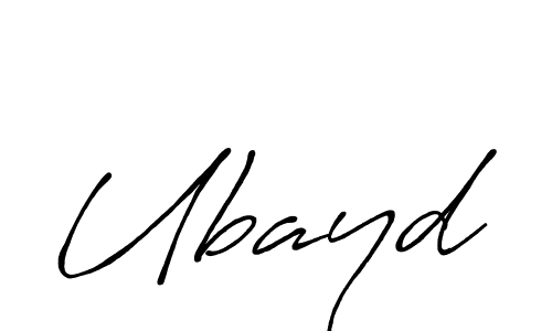 Make a beautiful signature design for name Ubayd. With this signature (Antro_Vectra_Bolder) style, you can create a handwritten signature for free. Ubayd signature style 7 images and pictures png