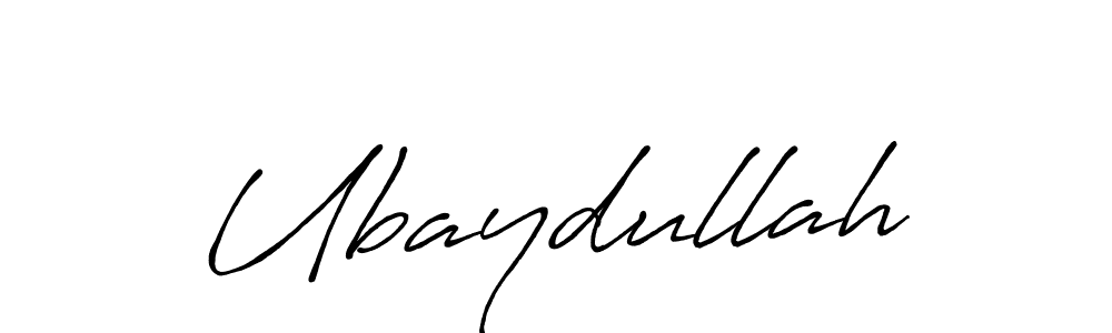 How to make Ubaydullah name signature. Use Antro_Vectra_Bolder style for creating short signs online. This is the latest handwritten sign. Ubaydullah signature style 7 images and pictures png