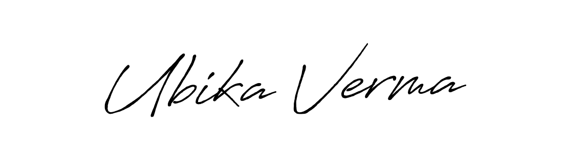 Also we have Ubika Verma name is the best signature style. Create professional handwritten signature collection using Antro_Vectra_Bolder autograph style. Ubika Verma signature style 7 images and pictures png