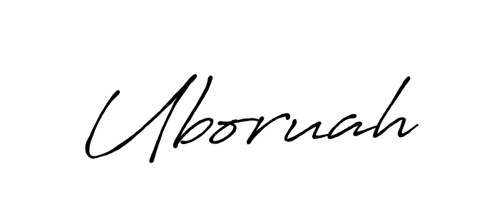 Also we have Uboruah name is the best signature style. Create professional handwritten signature collection using Antro_Vectra_Bolder autograph style. Uboruah signature style 7 images and pictures png