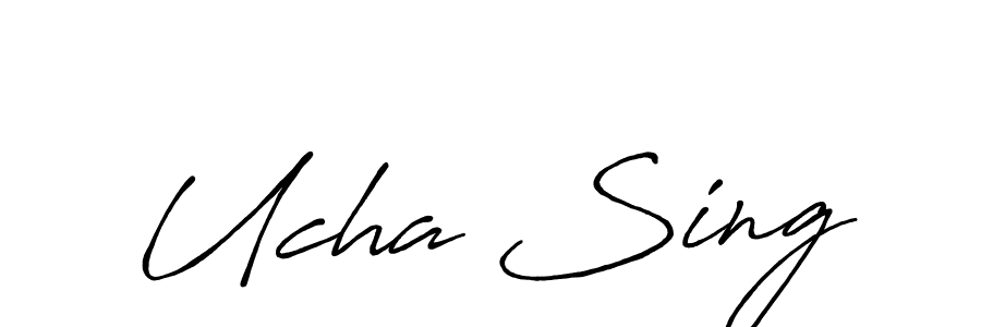 Antro_Vectra_Bolder is a professional signature style that is perfect for those who want to add a touch of class to their signature. It is also a great choice for those who want to make their signature more unique. Get Ucha Sing name to fancy signature for free. Ucha Sing signature style 7 images and pictures png