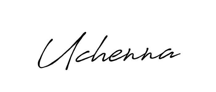 How to make Uchenna signature? Antro_Vectra_Bolder is a professional autograph style. Create handwritten signature for Uchenna name. Uchenna signature style 7 images and pictures png