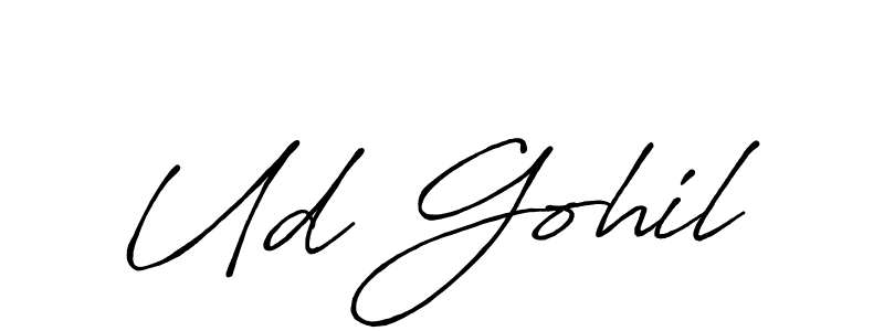 Make a beautiful signature design for name Ud Gohil. Use this online signature maker to create a handwritten signature for free. Ud Gohil signature style 7 images and pictures png