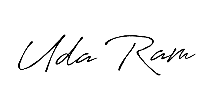 Make a beautiful signature design for name Uda Ram. With this signature (Antro_Vectra_Bolder) style, you can create a handwritten signature for free. Uda Ram signature style 7 images and pictures png