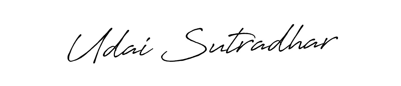 Use a signature maker to create a handwritten signature online. With this signature software, you can design (Antro_Vectra_Bolder) your own signature for name Udai Sutradhar. Udai Sutradhar signature style 7 images and pictures png