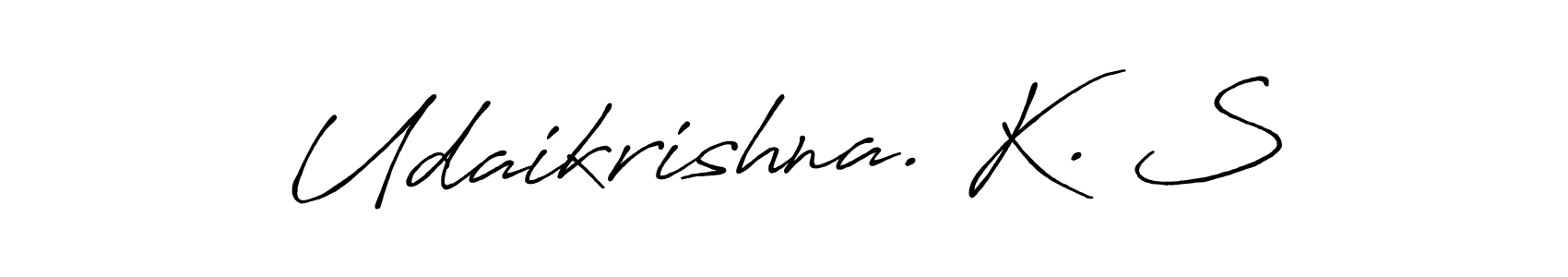 How to make Udaikrishna. K. S name signature. Use Antro_Vectra_Bolder style for creating short signs online. This is the latest handwritten sign. Udaikrishna. K. S signature style 7 images and pictures png