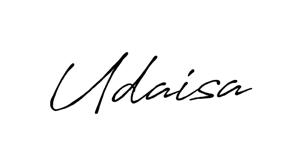 How to make Udaisa name signature. Use Antro_Vectra_Bolder style for creating short signs online. This is the latest handwritten sign. Udaisa signature style 7 images and pictures png