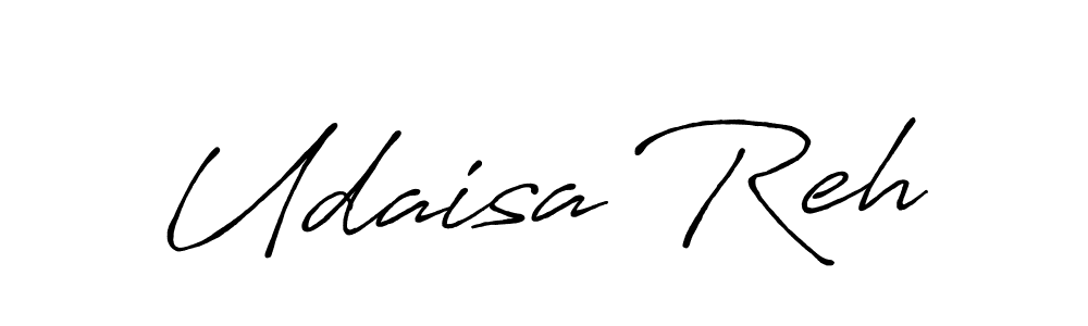 Also You can easily find your signature by using the search form. We will create Udaisa Reh name handwritten signature images for you free of cost using Antro_Vectra_Bolder sign style. Udaisa Reh signature style 7 images and pictures png