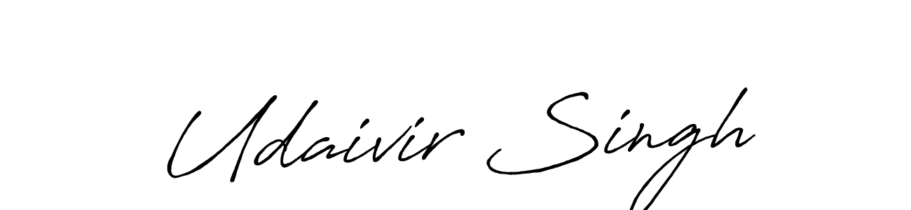 The best way (Antro_Vectra_Bolder) to make a short signature is to pick only two or three words in your name. The name Udaivir Singh include a total of six letters. For converting this name. Udaivir Singh signature style 7 images and pictures png