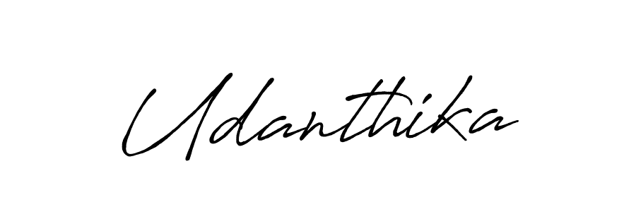 How to make Udanthika name signature. Use Antro_Vectra_Bolder style for creating short signs online. This is the latest handwritten sign. Udanthika signature style 7 images and pictures png