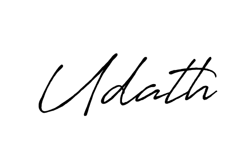 How to make Udath name signature. Use Antro_Vectra_Bolder style for creating short signs online. This is the latest handwritten sign. Udath signature style 7 images and pictures png