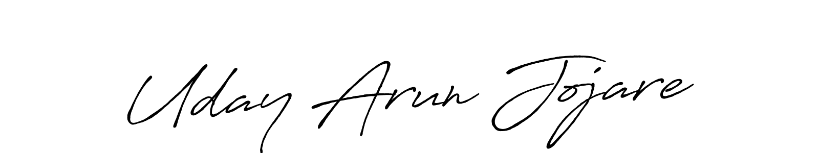 Create a beautiful signature design for name Uday Arun Jojare. With this signature (Antro_Vectra_Bolder) fonts, you can make a handwritten signature for free. Uday Arun Jojare signature style 7 images and pictures png