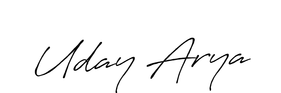 Once you've used our free online signature maker to create your best signature Antro_Vectra_Bolder style, it's time to enjoy all of the benefits that Uday Arya name signing documents. Uday Arya signature style 7 images and pictures png
