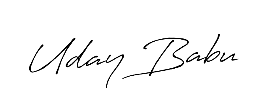 Create a beautiful signature design for name Uday Babu. With this signature (Antro_Vectra_Bolder) fonts, you can make a handwritten signature for free. Uday Babu signature style 7 images and pictures png