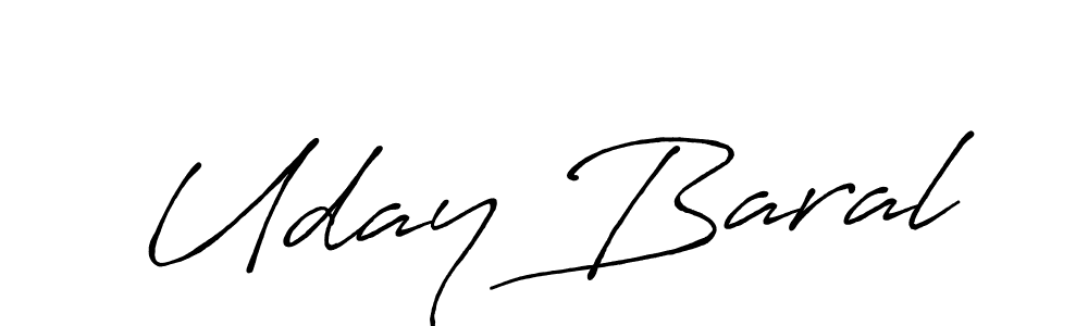 How to make Uday Baral signature? Antro_Vectra_Bolder is a professional autograph style. Create handwritten signature for Uday Baral name. Uday Baral signature style 7 images and pictures png