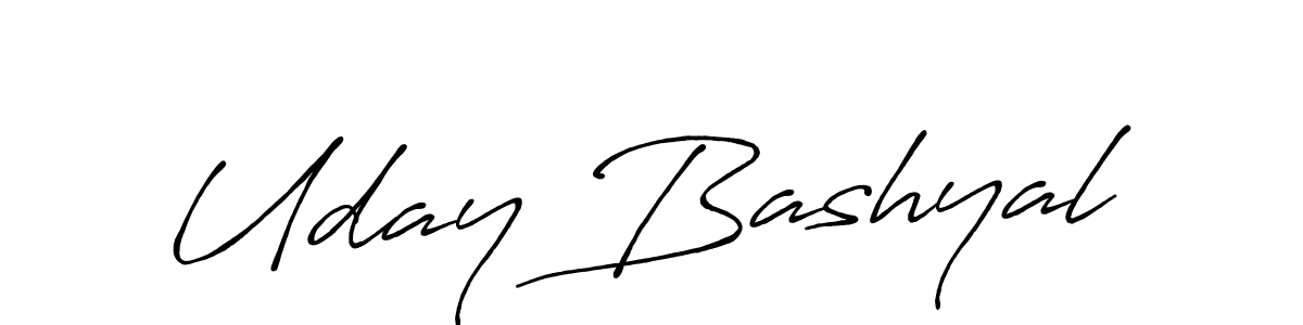 Make a beautiful signature design for name Uday Bashyal. With this signature (Antro_Vectra_Bolder) style, you can create a handwritten signature for free. Uday Bashyal signature style 7 images and pictures png