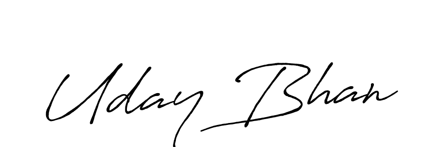 Uday Bhan stylish signature style. Best Handwritten Sign (Antro_Vectra_Bolder) for my name. Handwritten Signature Collection Ideas for my name Uday Bhan. Uday Bhan signature style 7 images and pictures png