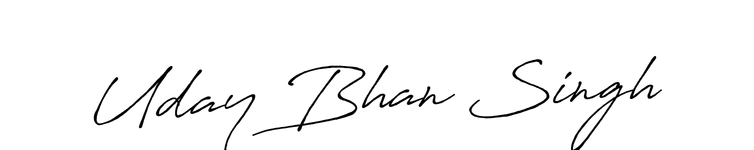 Antro_Vectra_Bolder is a professional signature style that is perfect for those who want to add a touch of class to their signature. It is also a great choice for those who want to make their signature more unique. Get Uday Bhan Singh name to fancy signature for free. Uday Bhan Singh signature style 7 images and pictures png