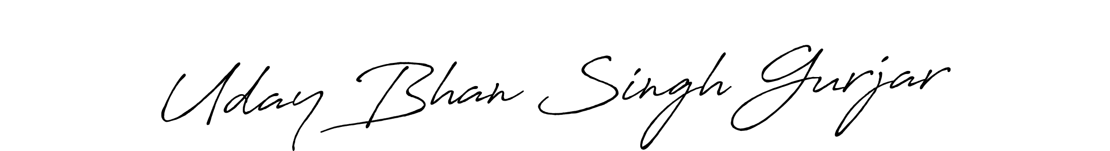 The best way (Antro_Vectra_Bolder) to make a short signature is to pick only two or three words in your name. The name Uday Bhan Singh Gurjar include a total of six letters. For converting this name. Uday Bhan Singh Gurjar signature style 7 images and pictures png