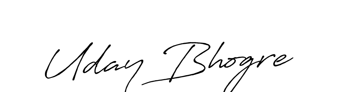 Uday Bhogre stylish signature style. Best Handwritten Sign (Antro_Vectra_Bolder) for my name. Handwritten Signature Collection Ideas for my name Uday Bhogre. Uday Bhogre signature style 7 images and pictures png