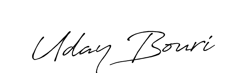 Also You can easily find your signature by using the search form. We will create Uday Bouri name handwritten signature images for you free of cost using Antro_Vectra_Bolder sign style. Uday Bouri signature style 7 images and pictures png