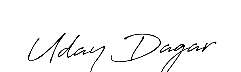 Make a beautiful signature design for name Uday Dagar. With this signature (Antro_Vectra_Bolder) style, you can create a handwritten signature for free. Uday Dagar signature style 7 images and pictures png