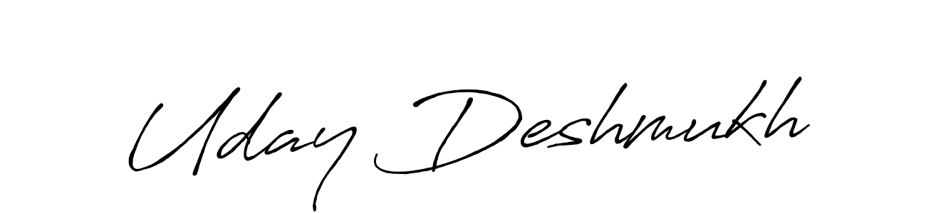 The best way (Antro_Vectra_Bolder) to make a short signature is to pick only two or three words in your name. The name Uday Deshmukh include a total of six letters. For converting this name. Uday Deshmukh signature style 7 images and pictures png