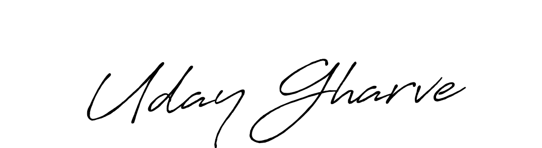 Make a short Uday Gharve signature style. Manage your documents anywhere anytime using Antro_Vectra_Bolder. Create and add eSignatures, submit forms, share and send files easily. Uday Gharve signature style 7 images and pictures png