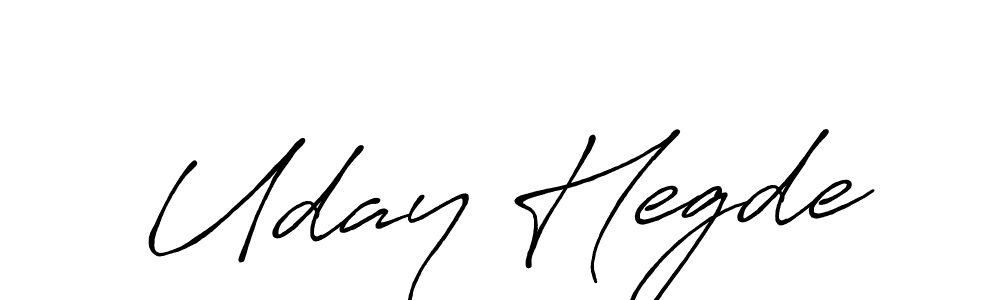 Uday Hegde stylish signature style. Best Handwritten Sign (Antro_Vectra_Bolder) for my name. Handwritten Signature Collection Ideas for my name Uday Hegde. Uday Hegde signature style 7 images and pictures png