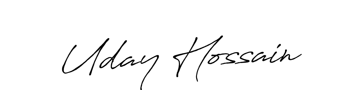 Also You can easily find your signature by using the search form. We will create Uday Hossain name handwritten signature images for you free of cost using Antro_Vectra_Bolder sign style. Uday Hossain signature style 7 images and pictures png