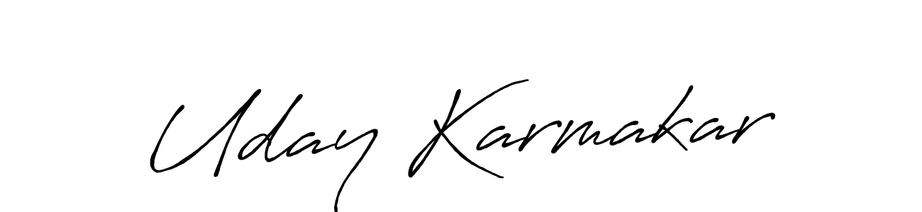 Use a signature maker to create a handwritten signature online. With this signature software, you can design (Antro_Vectra_Bolder) your own signature for name Uday Karmakar. Uday Karmakar signature style 7 images and pictures png
