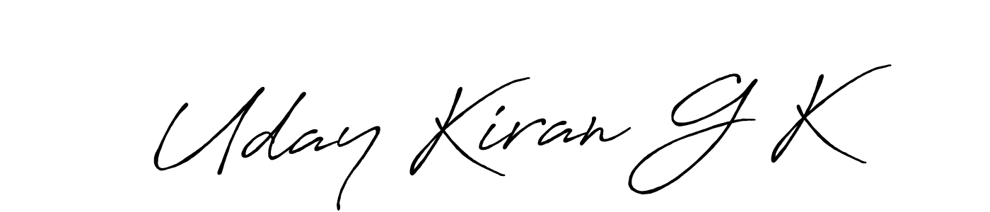 Design your own signature with our free online signature maker. With this signature software, you can create a handwritten (Antro_Vectra_Bolder) signature for name Uday Kiran G K. Uday Kiran G K signature style 7 images and pictures png