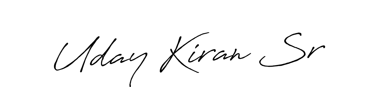 Also we have Uday Kiran Sr name is the best signature style. Create professional handwritten signature collection using Antro_Vectra_Bolder autograph style. Uday Kiran Sr signature style 7 images and pictures png