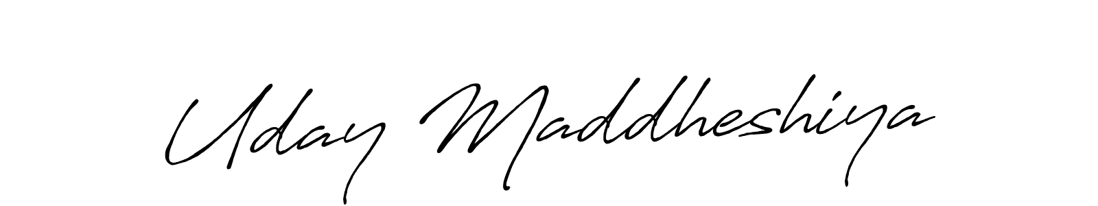 Also we have Uday Maddheshiya name is the best signature style. Create professional handwritten signature collection using Antro_Vectra_Bolder autograph style. Uday Maddheshiya signature style 7 images and pictures png