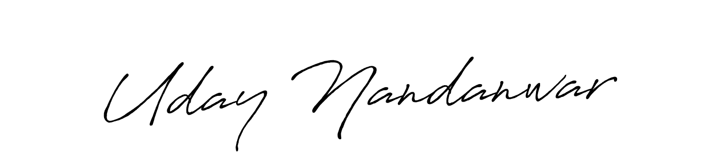 Make a short Uday Nandanwar signature style. Manage your documents anywhere anytime using Antro_Vectra_Bolder. Create and add eSignatures, submit forms, share and send files easily. Uday Nandanwar signature style 7 images and pictures png