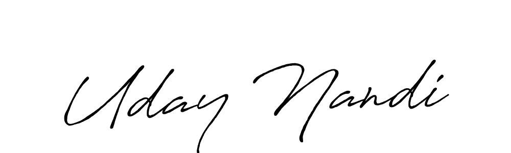 How to make Uday Nandi signature? Antro_Vectra_Bolder is a professional autograph style. Create handwritten signature for Uday Nandi name. Uday Nandi signature style 7 images and pictures png