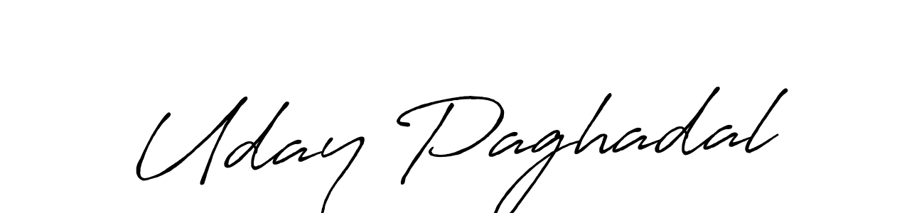 Also we have Uday Paghadal name is the best signature style. Create professional handwritten signature collection using Antro_Vectra_Bolder autograph style. Uday Paghadal signature style 7 images and pictures png