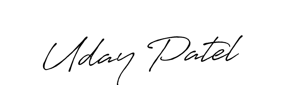 Also we have Uday Patel name is the best signature style. Create professional handwritten signature collection using Antro_Vectra_Bolder autograph style. Uday Patel signature style 7 images and pictures png