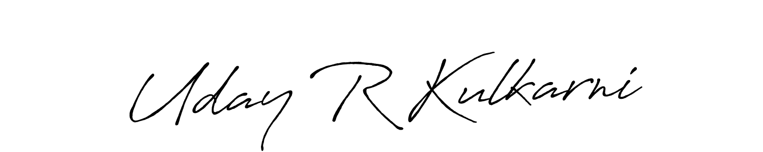 Also we have Uday R Kulkarni name is the best signature style. Create professional handwritten signature collection using Antro_Vectra_Bolder autograph style. Uday R Kulkarni signature style 7 images and pictures png