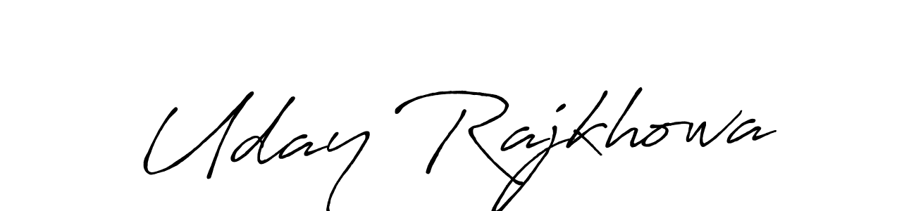 Use a signature maker to create a handwritten signature online. With this signature software, you can design (Antro_Vectra_Bolder) your own signature for name Uday Rajkhowa. Uday Rajkhowa signature style 7 images and pictures png