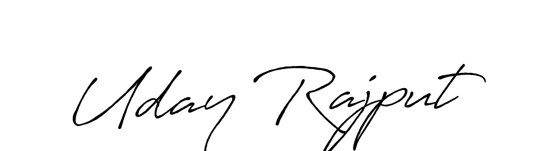 How to make Uday Rajput name signature. Use Antro_Vectra_Bolder style for creating short signs online. This is the latest handwritten sign. Uday Rajput signature style 7 images and pictures png