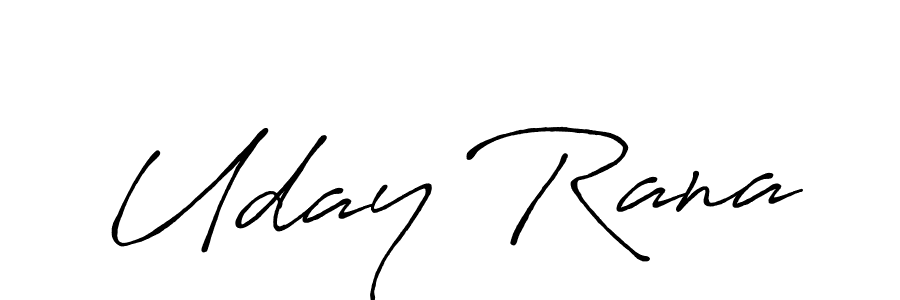 Use a signature maker to create a handwritten signature online. With this signature software, you can design (Antro_Vectra_Bolder) your own signature for name Uday Rana. Uday Rana signature style 7 images and pictures png